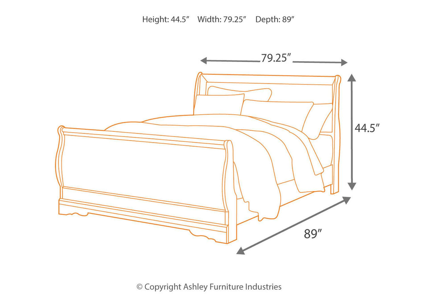 Anarasia Queen Sleigh Bed