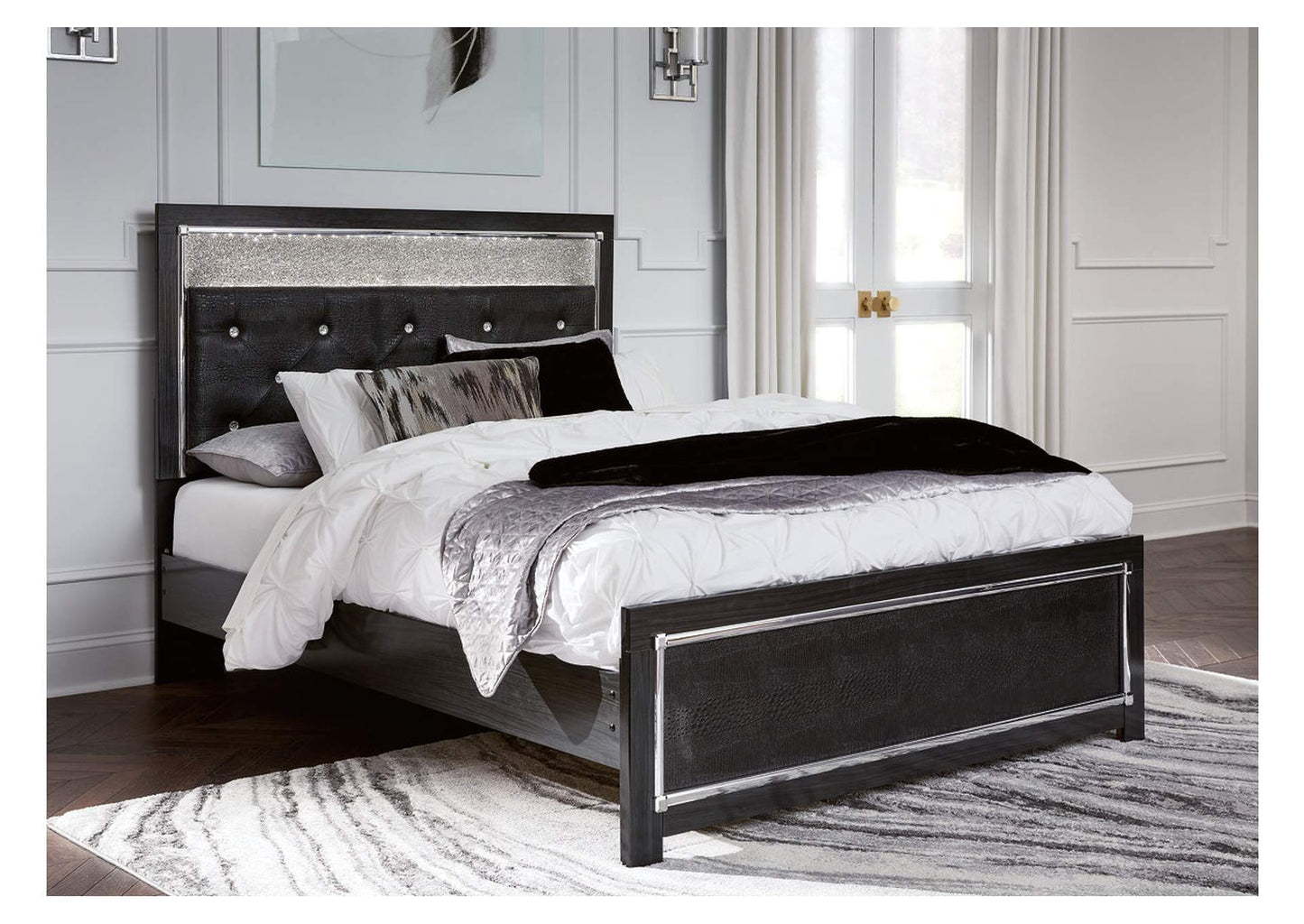 Kaydell Queen Upholstered Panel Platform Bed