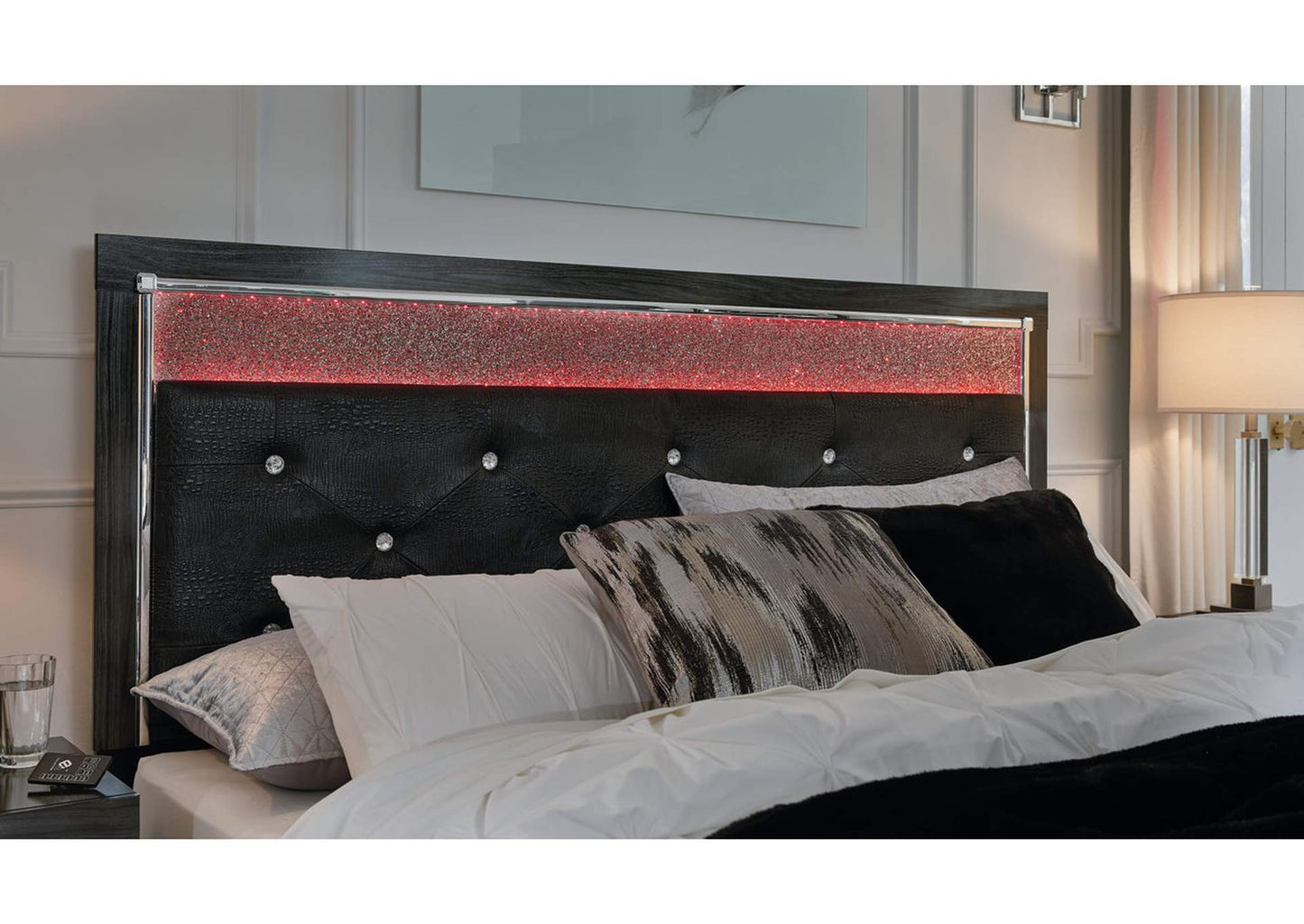 Kaydell King Upholstered Panel Storage Bed