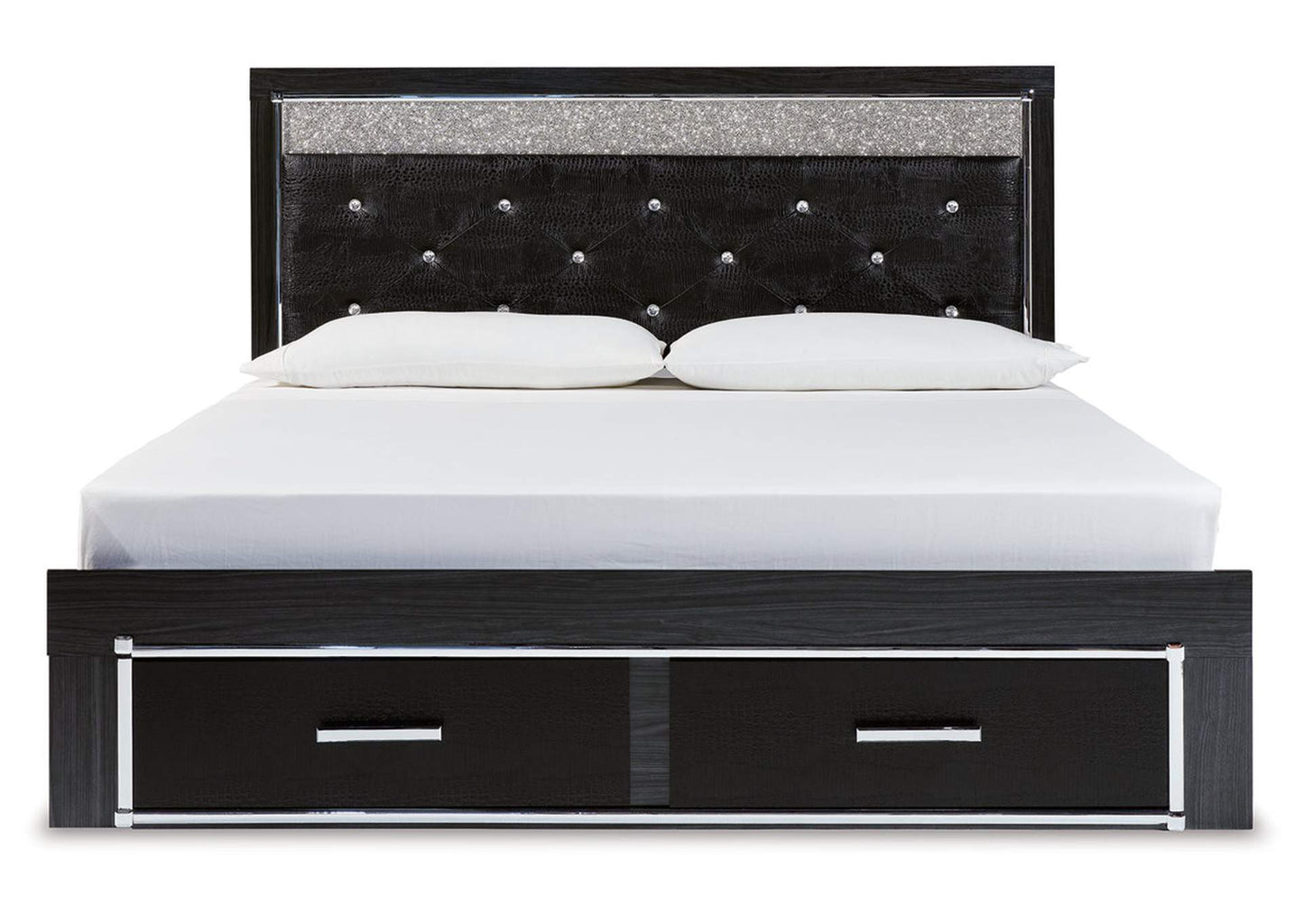 Kaydell King Upholstered Panel Storage Platform Bed