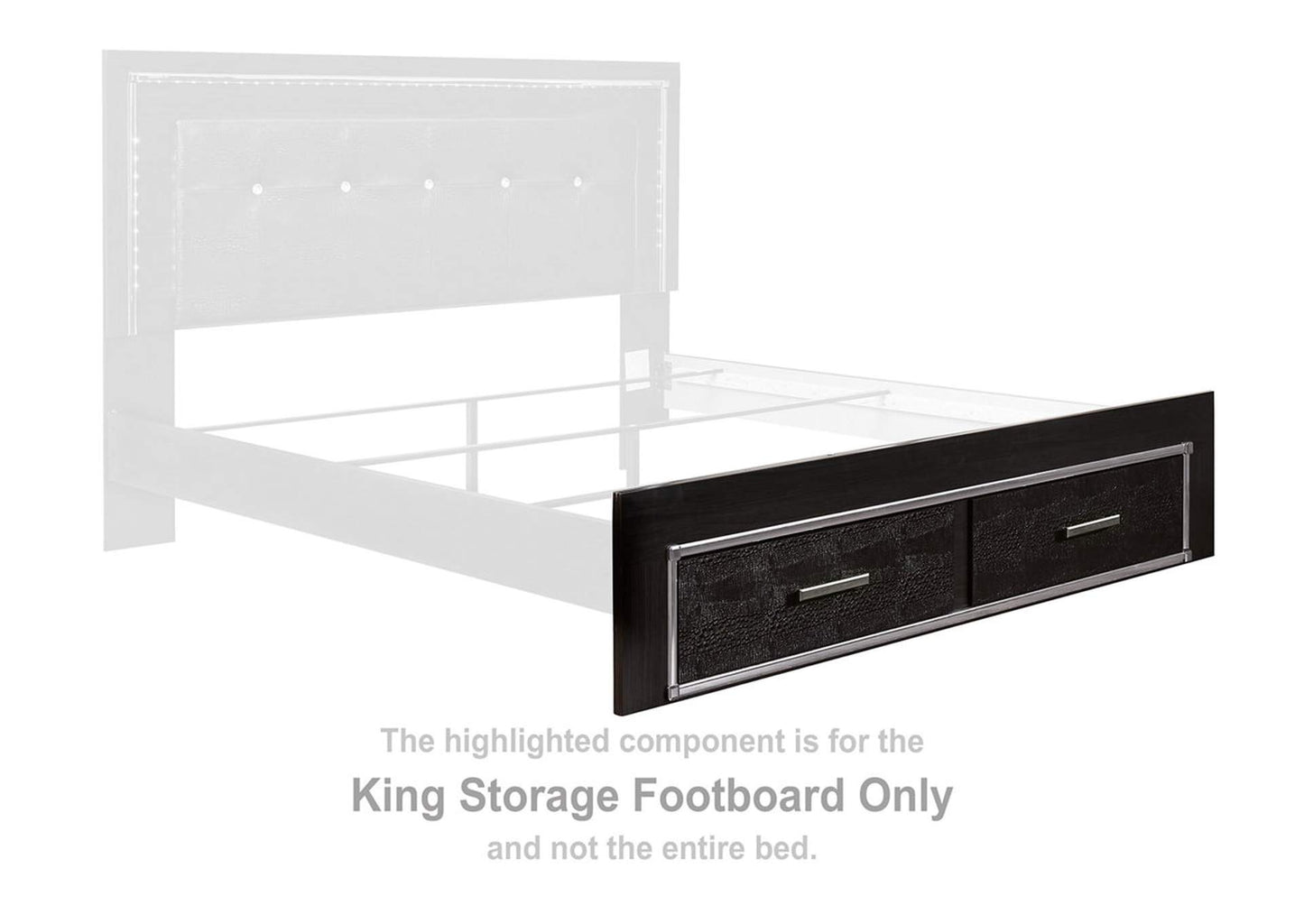 Kaydell King Upholstered Panel Storage Platform Bed