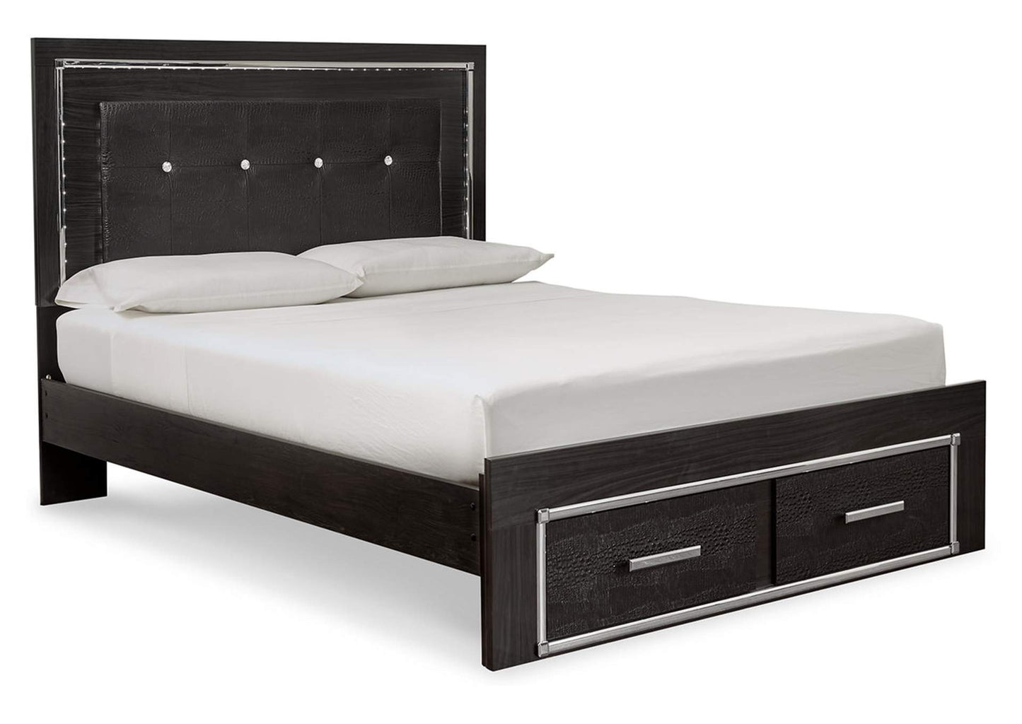 Kaydell Queen Upholstered Panel Bed with Storage