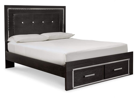 Kaydell Queen Upholstered Panel Bed with Storage