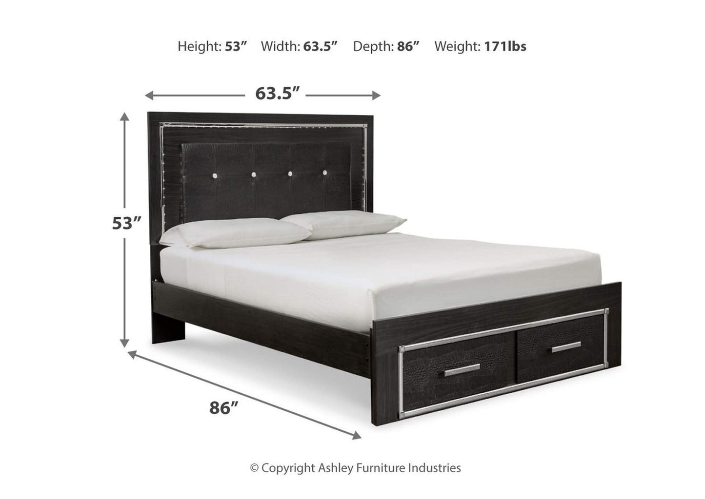 Kaydell Queen Panel Bed with Storage