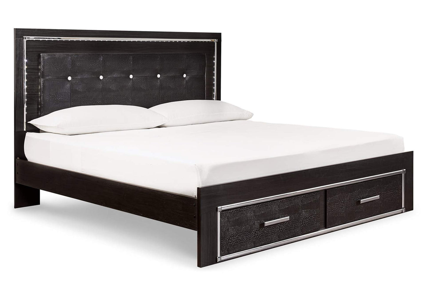 Kaydell King Upholstered Panel Bed with Storage