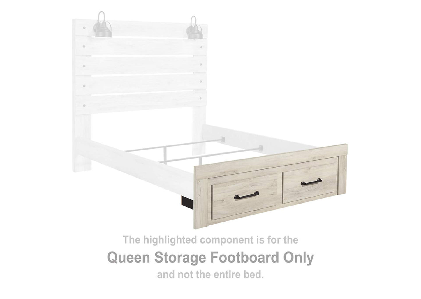 Cambeck Queen Panel Bed with 2 Storage Drawers