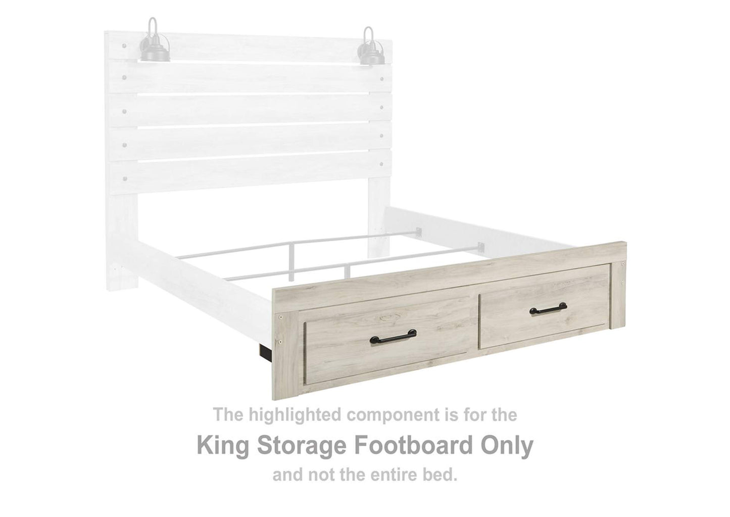 Cambeck King Panel Bed with 2 Storage Drawers