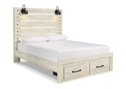 Cambeck Queen Panel Bed with 2 Storage Drawers