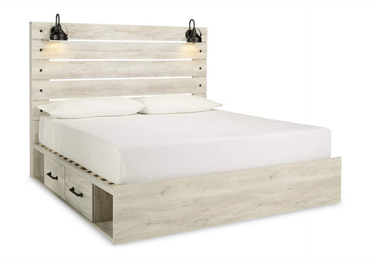 Cambeck King Panel Bed with 4 Storage Drawers