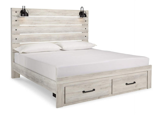 Cambeck King Panel Bed with 2 Storage Drawers