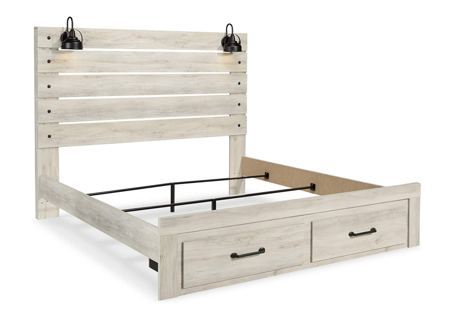 Cambeck King Panel Bed with 2 Storage Drawers