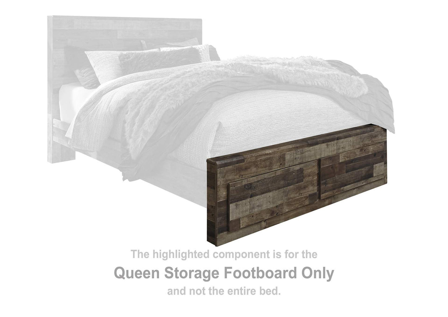 Derekson Queen Panel Bed with 4 Storage Drawers