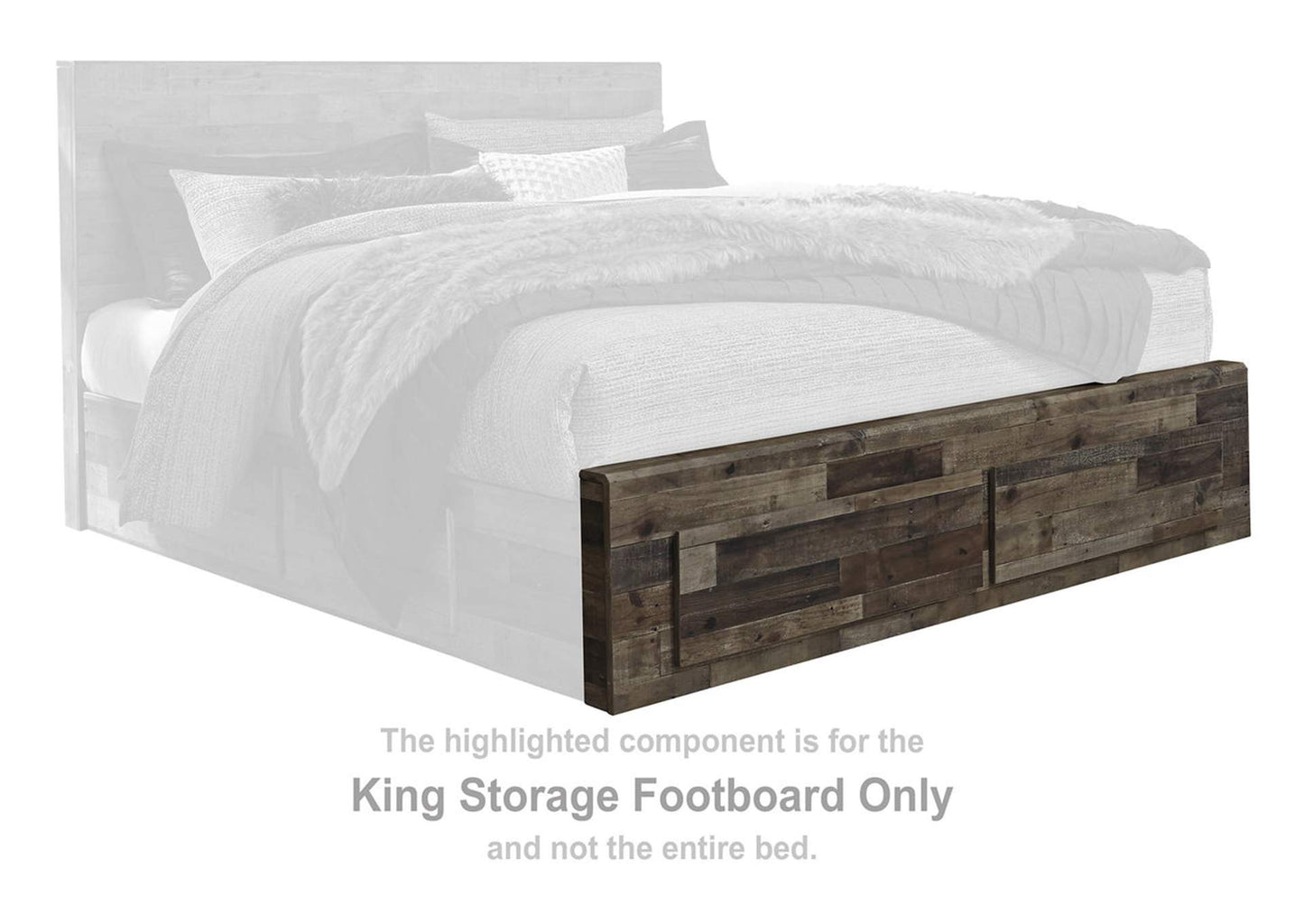 Derekson King Panel Bed with 4 Storage Drawers