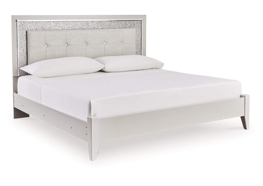 Zyniden King Upholstered Panel Bed