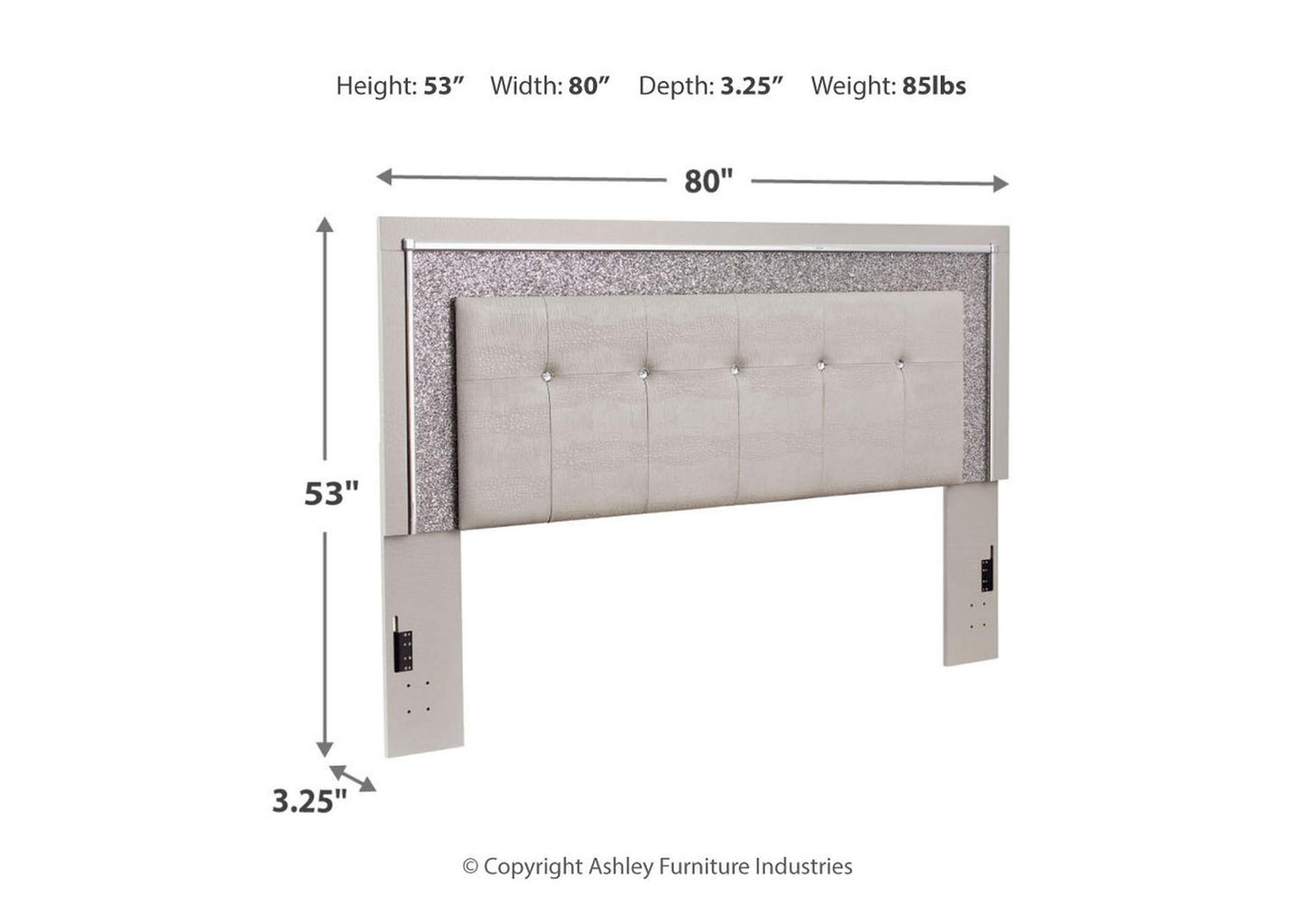 Zyniden King Upholstered Panel Headboard