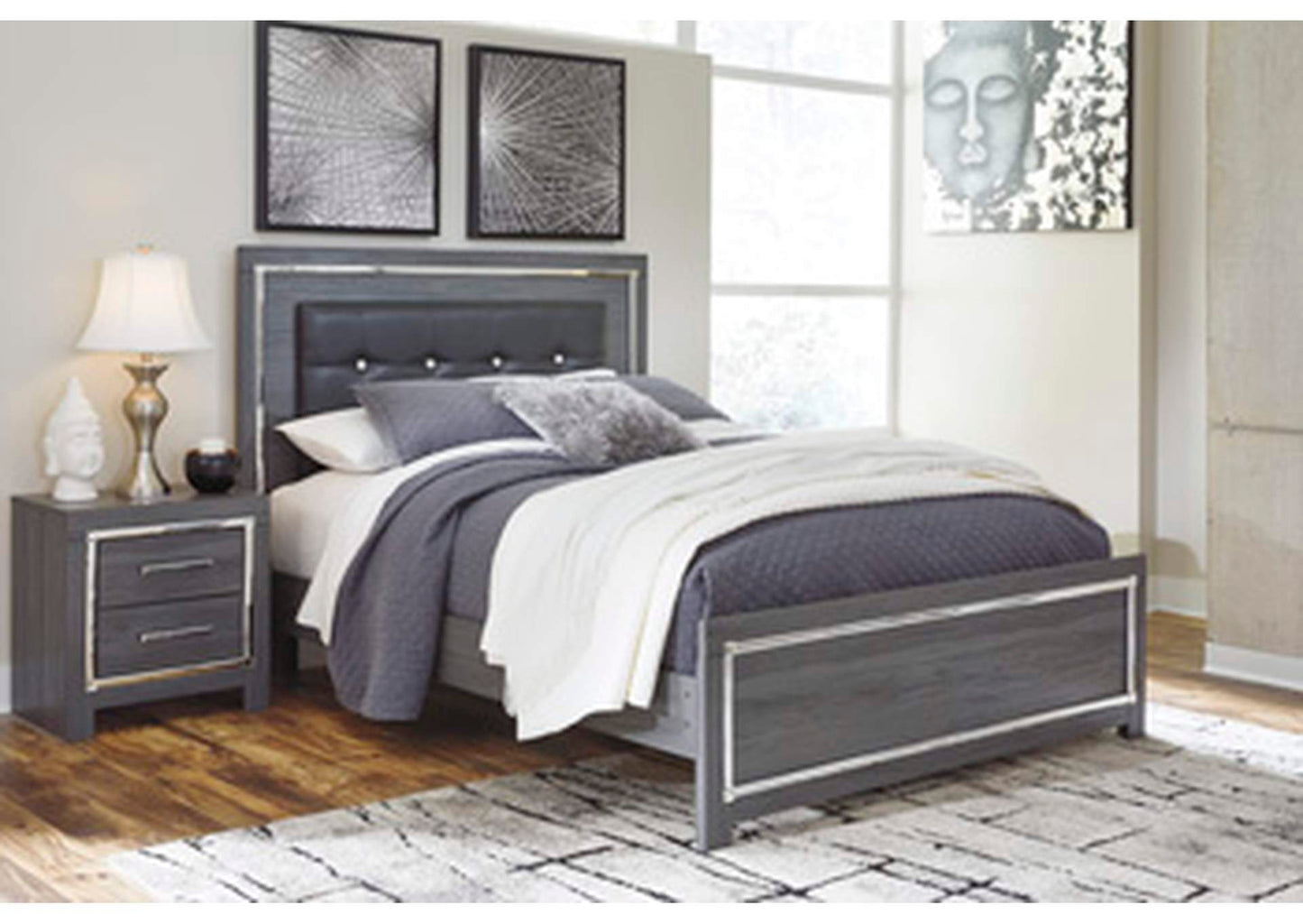 Lodanna Queen Panel Bed with 2 Storage Drawers