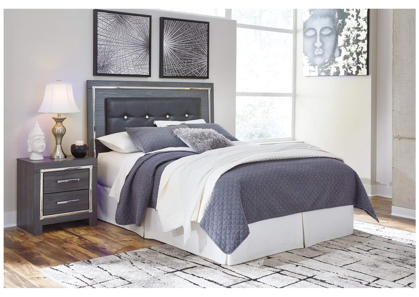 Lodanna Queen Panel Bed with 2 Storage Drawers