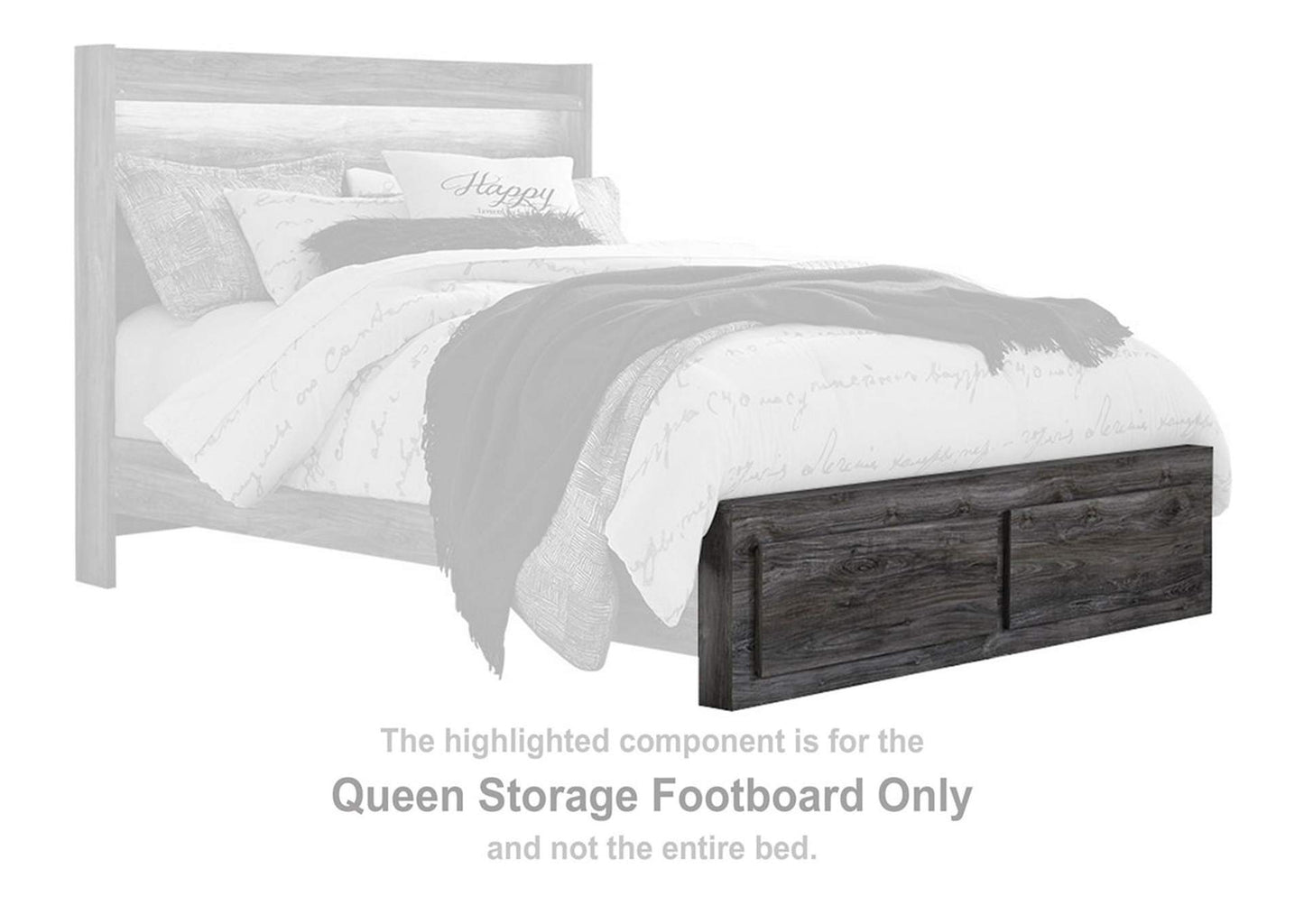 Baystorm Queen Panel Bed with 4 Storage Drawers