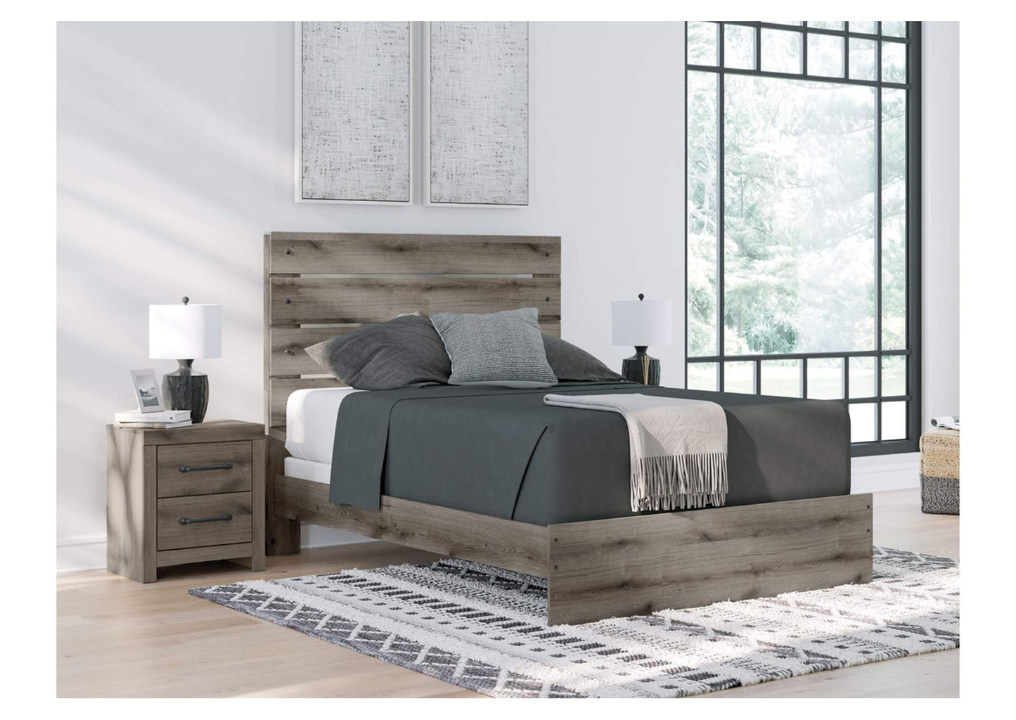 Graystorm Queen Panel Bed