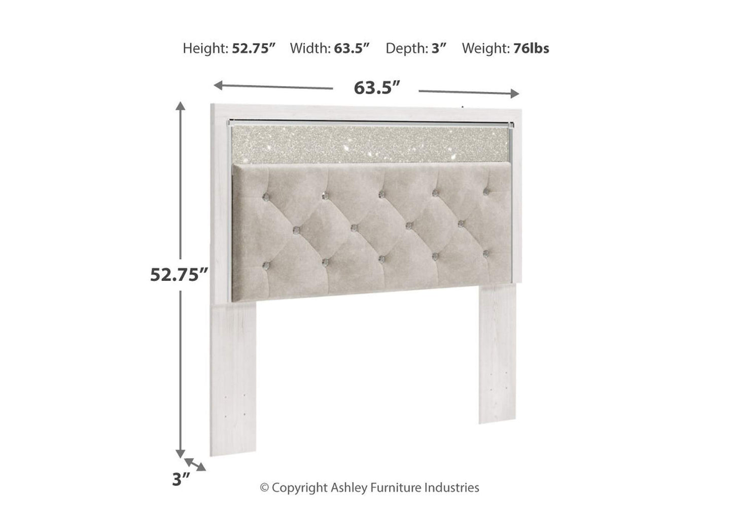 Altyra Queen Upholstered Panel Headboard