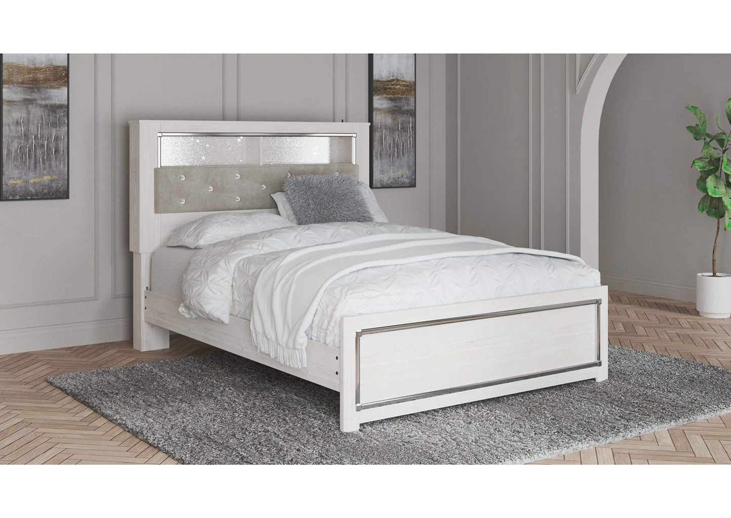 Altyra Queen Panel Bookcase Bed