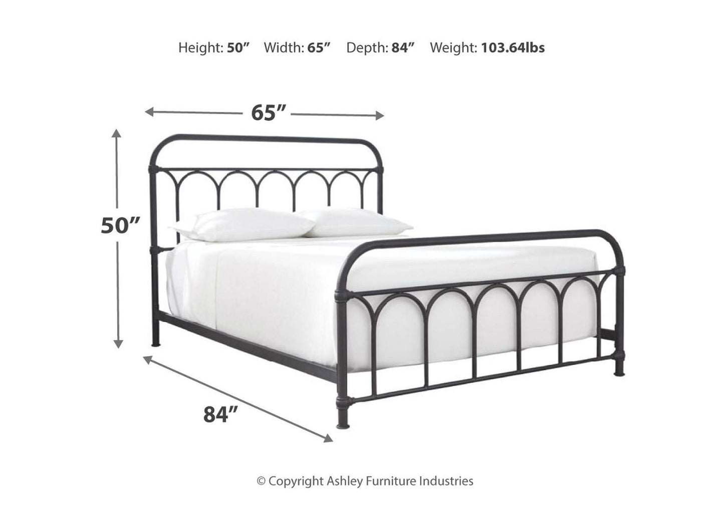 Nashburg Queen Metal Bed