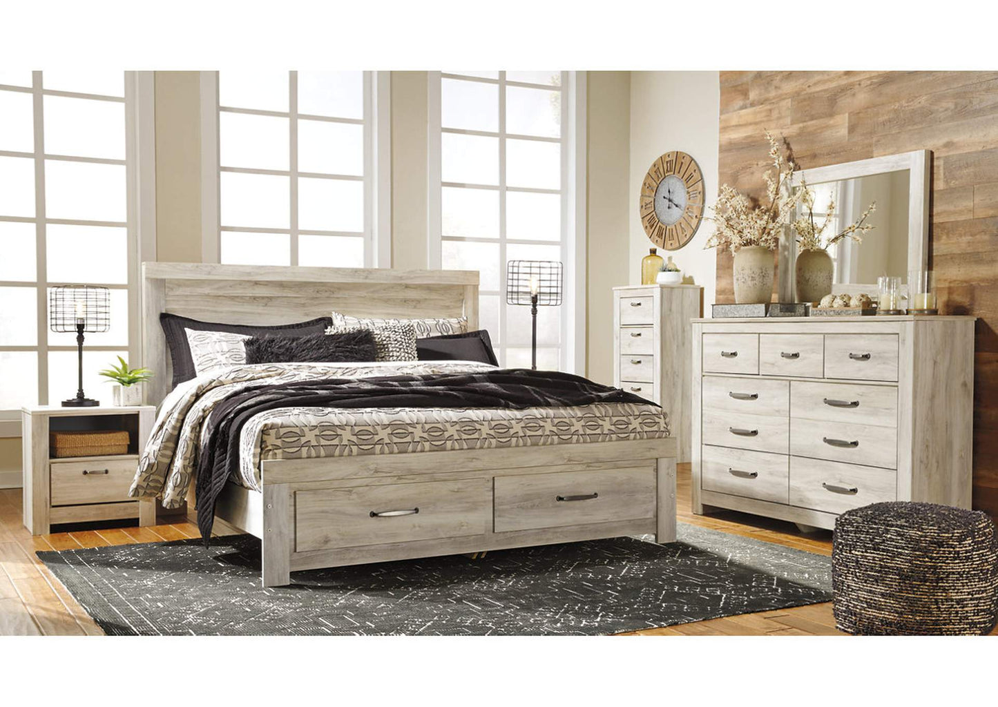 Bellaby King Platform Bed with 2 Storage Drawers