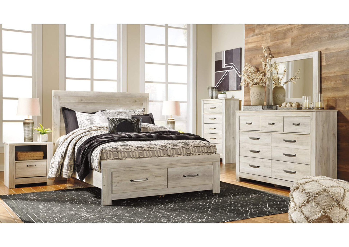 Bellaby Queen Platform Bed with 2 Storage Drawers