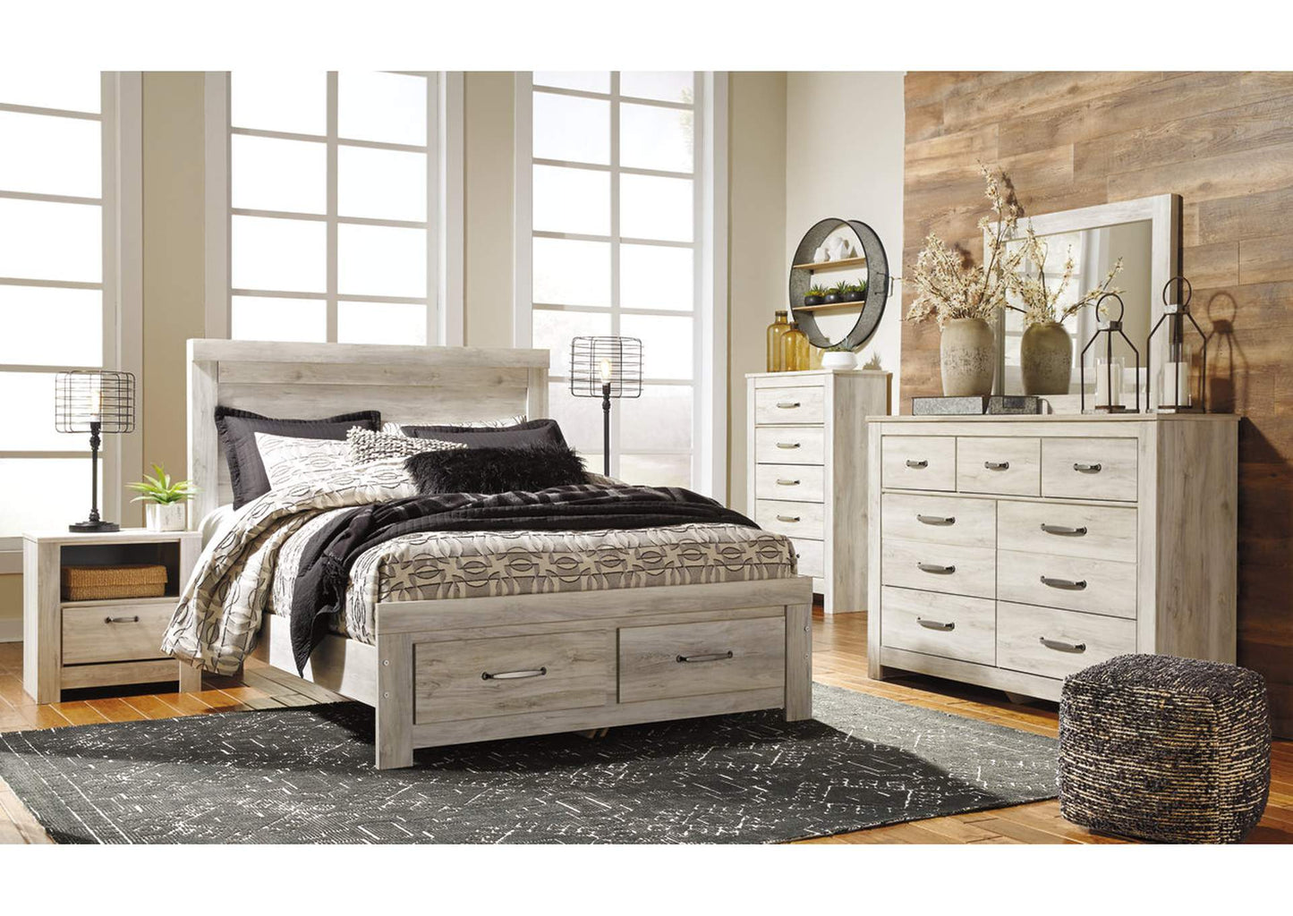 Bellaby Queen Platform Bed with 2 Storage Drawers