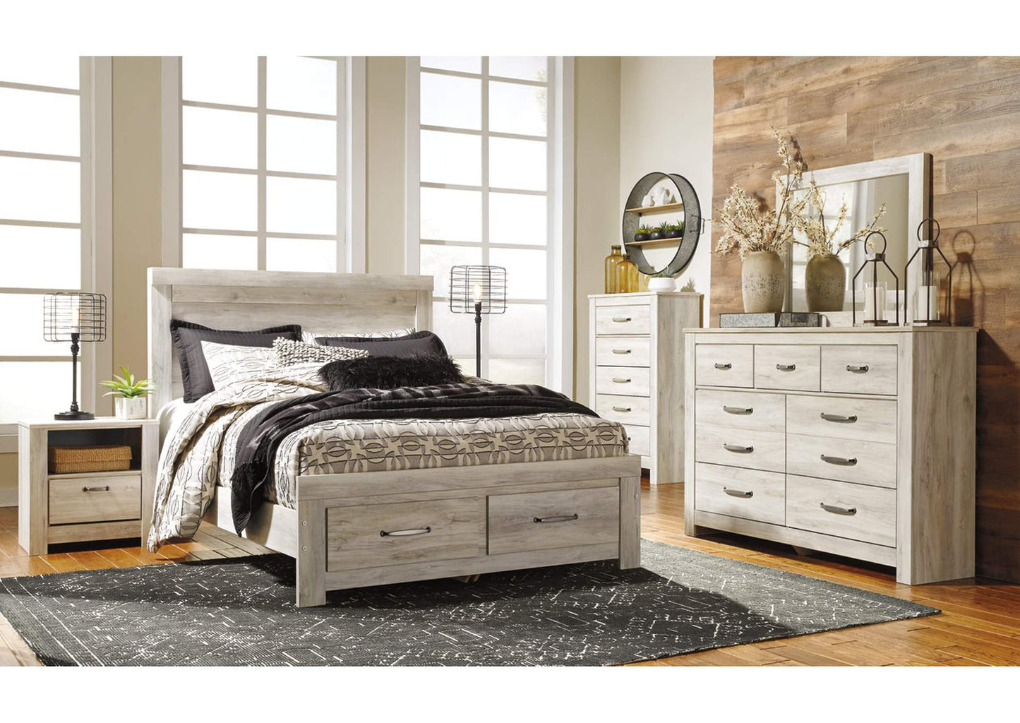 Bellaby Queen Platform Bed with 2 Storage Drawers