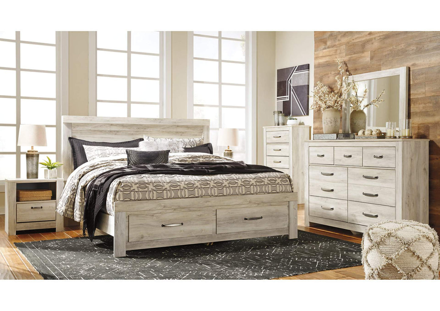 Bellaby King Platform Bed with 2 Storage Drawers