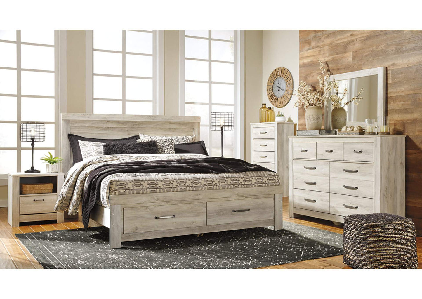 Bellaby King Platform Bed with 2 Storage Drawers