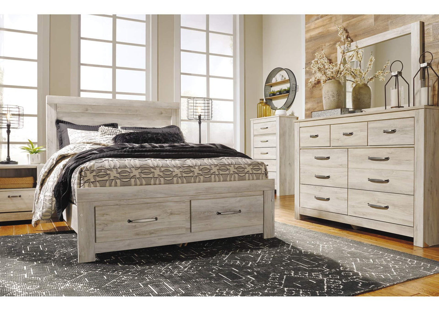 Bellaby Queen Platform Bed with 2 Storage Drawers