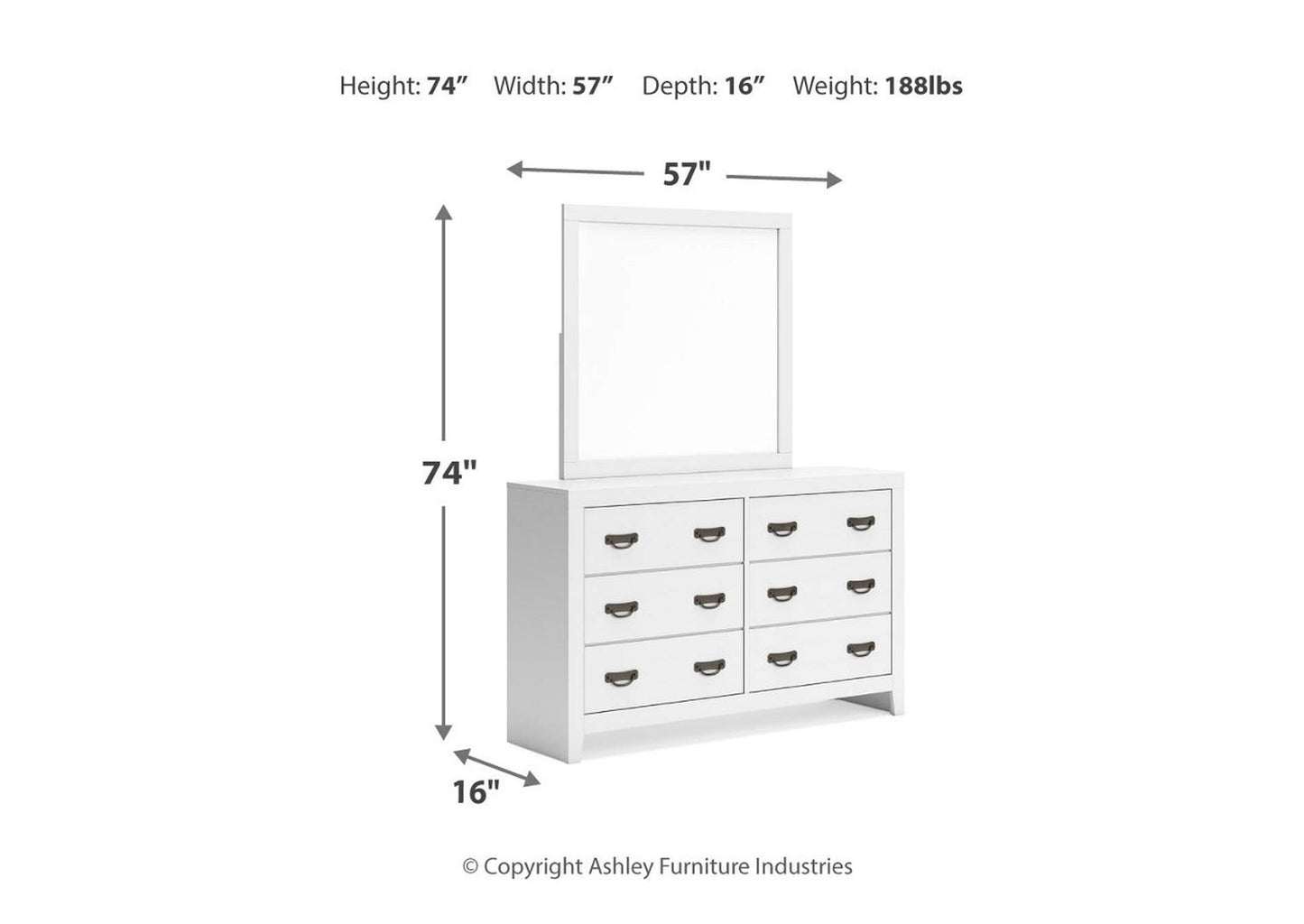 Binterglen Dresser and Mirror