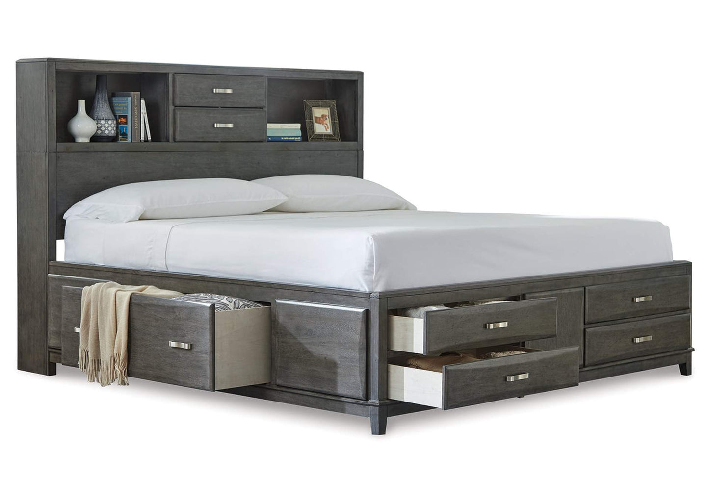 Caitbrook Queen Storage Bed with 8 Drawers