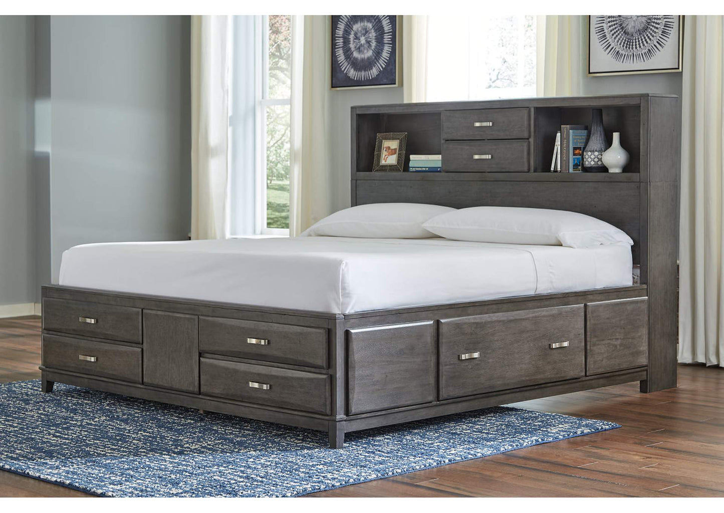 Caitbrook King Storage Bed with 8 Drawers