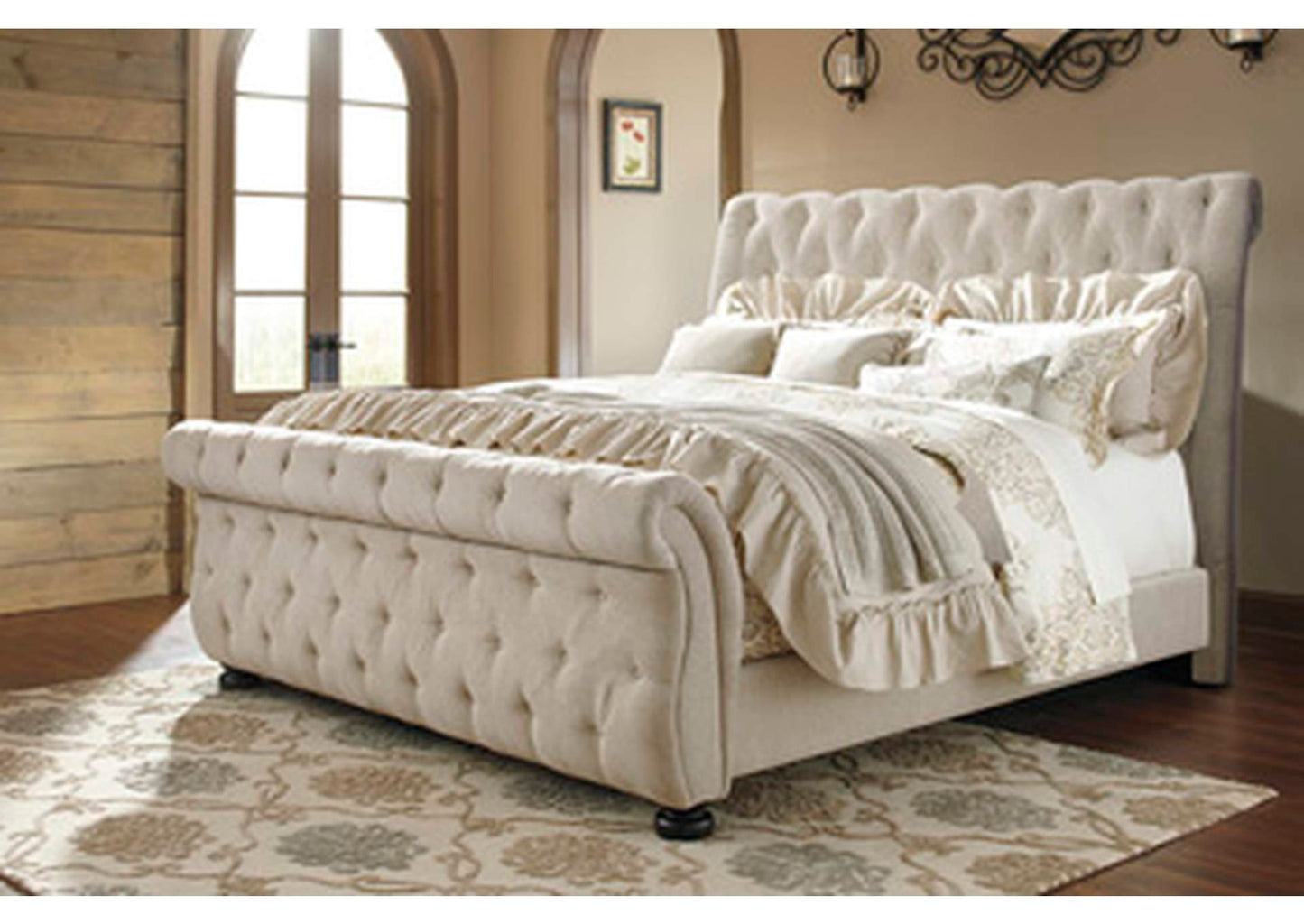 Willenburg California King Upholstered Sleigh Bed