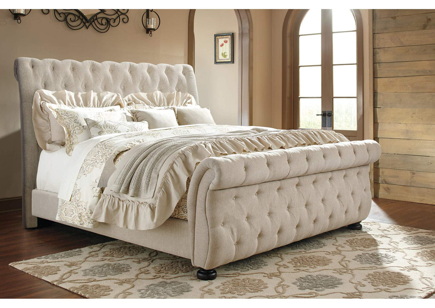 Willenburg California King Upholstered Sleigh Bed