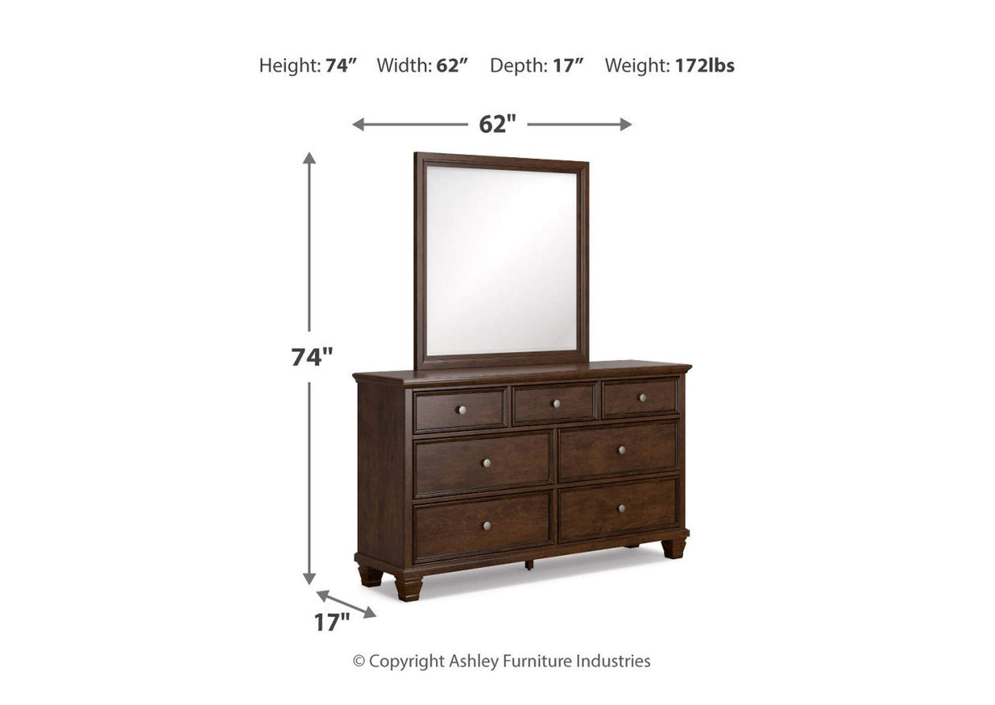 Danabrin Dresser and Mirror