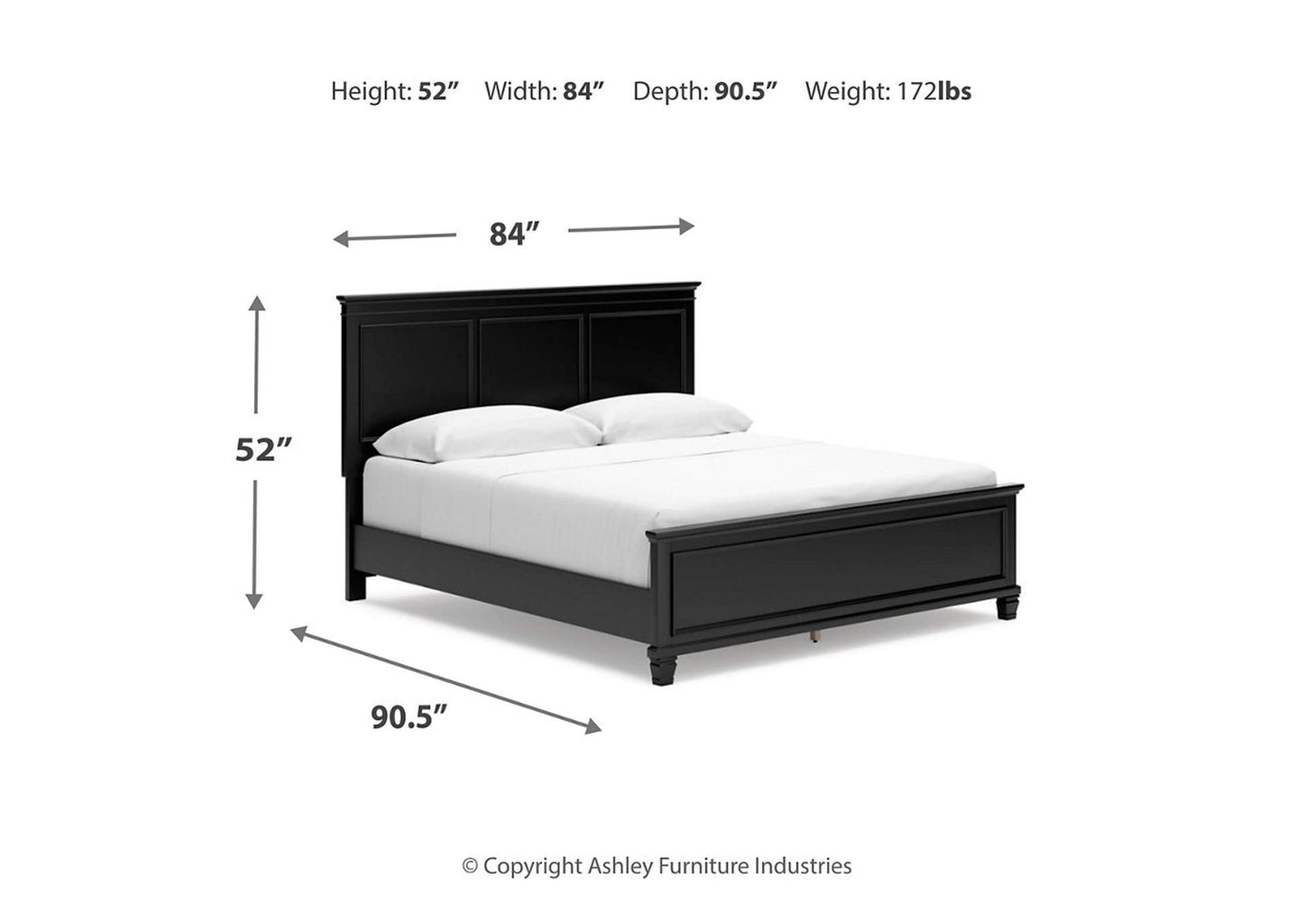 Lanolee California King Panel Bed