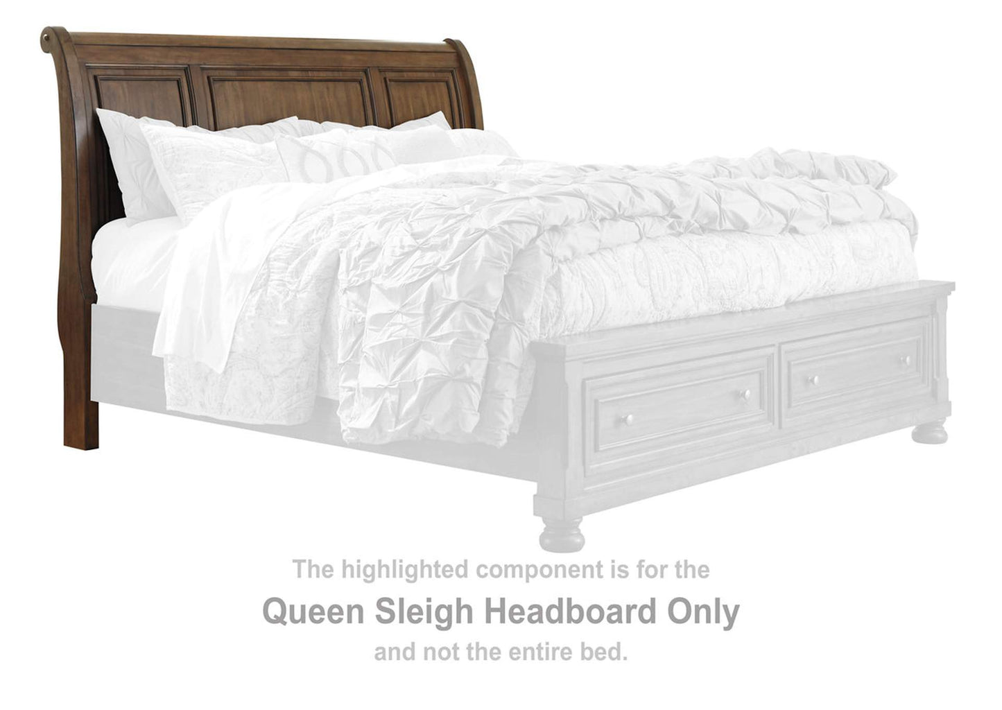 Flynnter Queen Sleigh Bed with 2 Storage Drawers