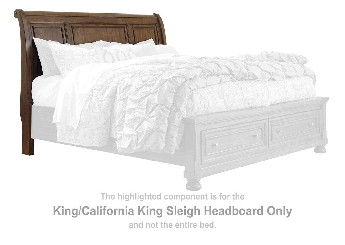 Flynnter King Sleigh Bed with 2 Storage Drawers