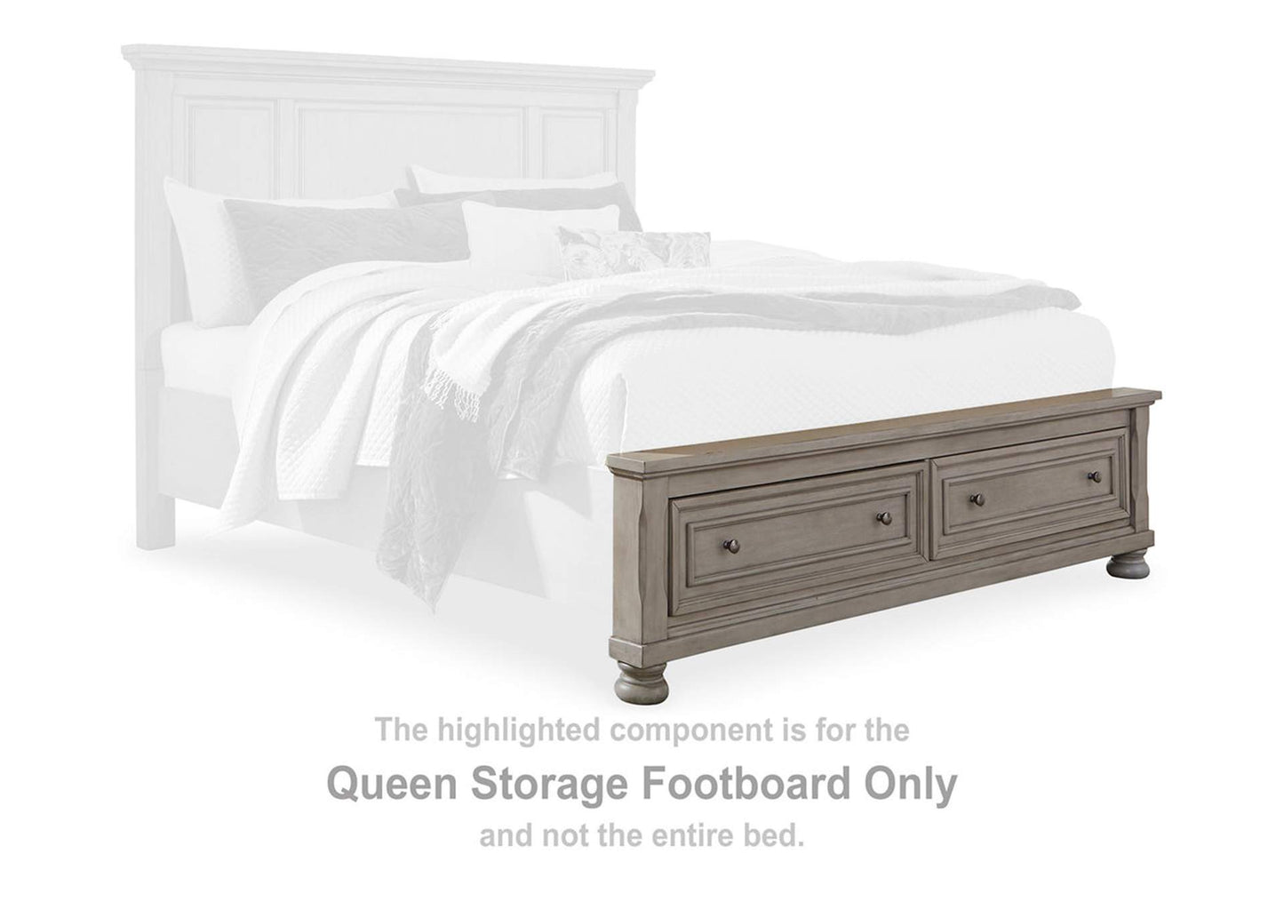 Lettner Queen Sleigh Bed with 2 Storage Drawers