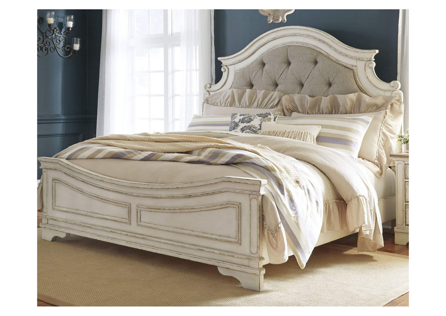 Realyn California King Upholstered Panel Bed