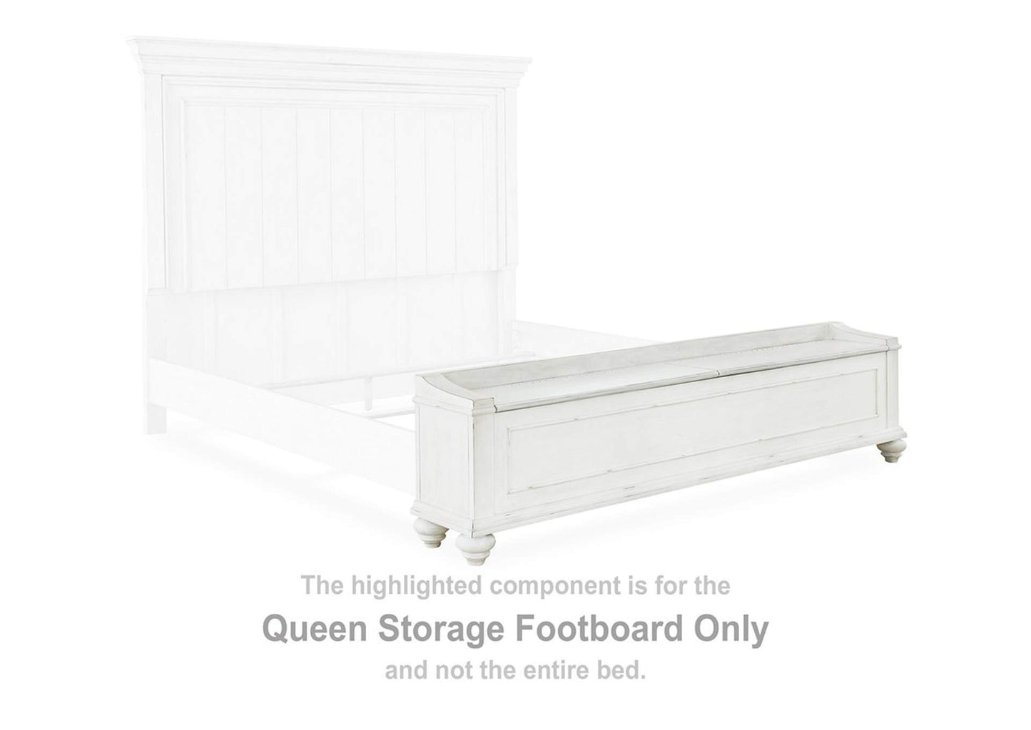 Kanwyn Queen Panel Bed with Storage Bench