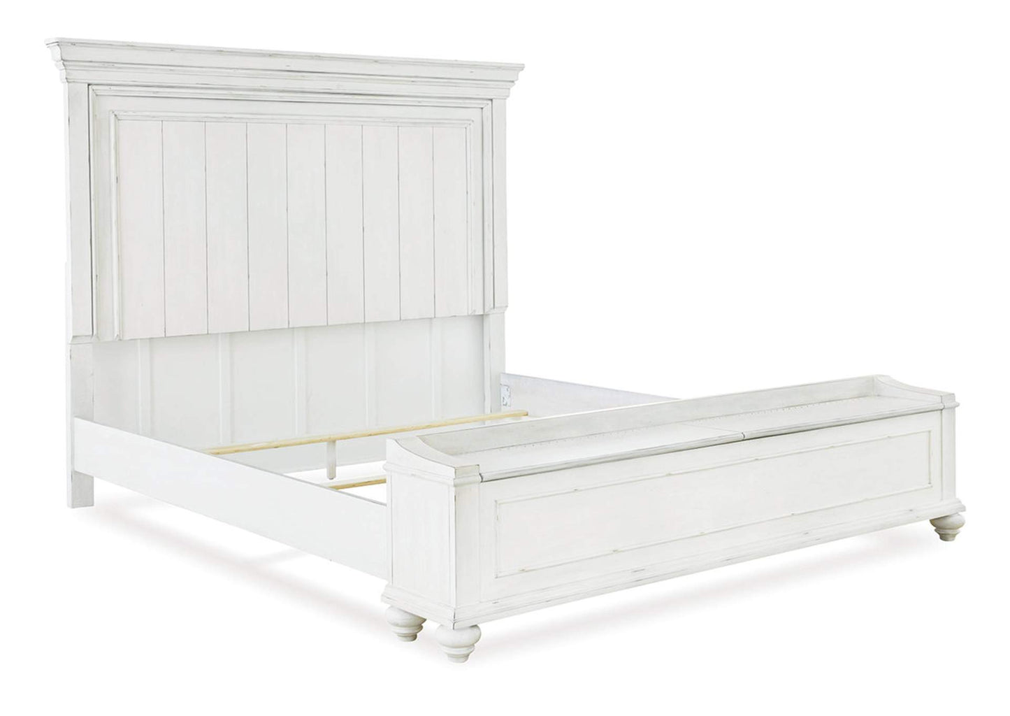 Kanwyn California King Panel Bed with Storage Bench