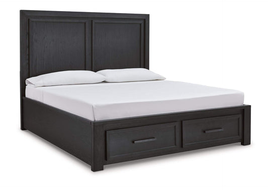 Foyland California King Panel Storage Bed