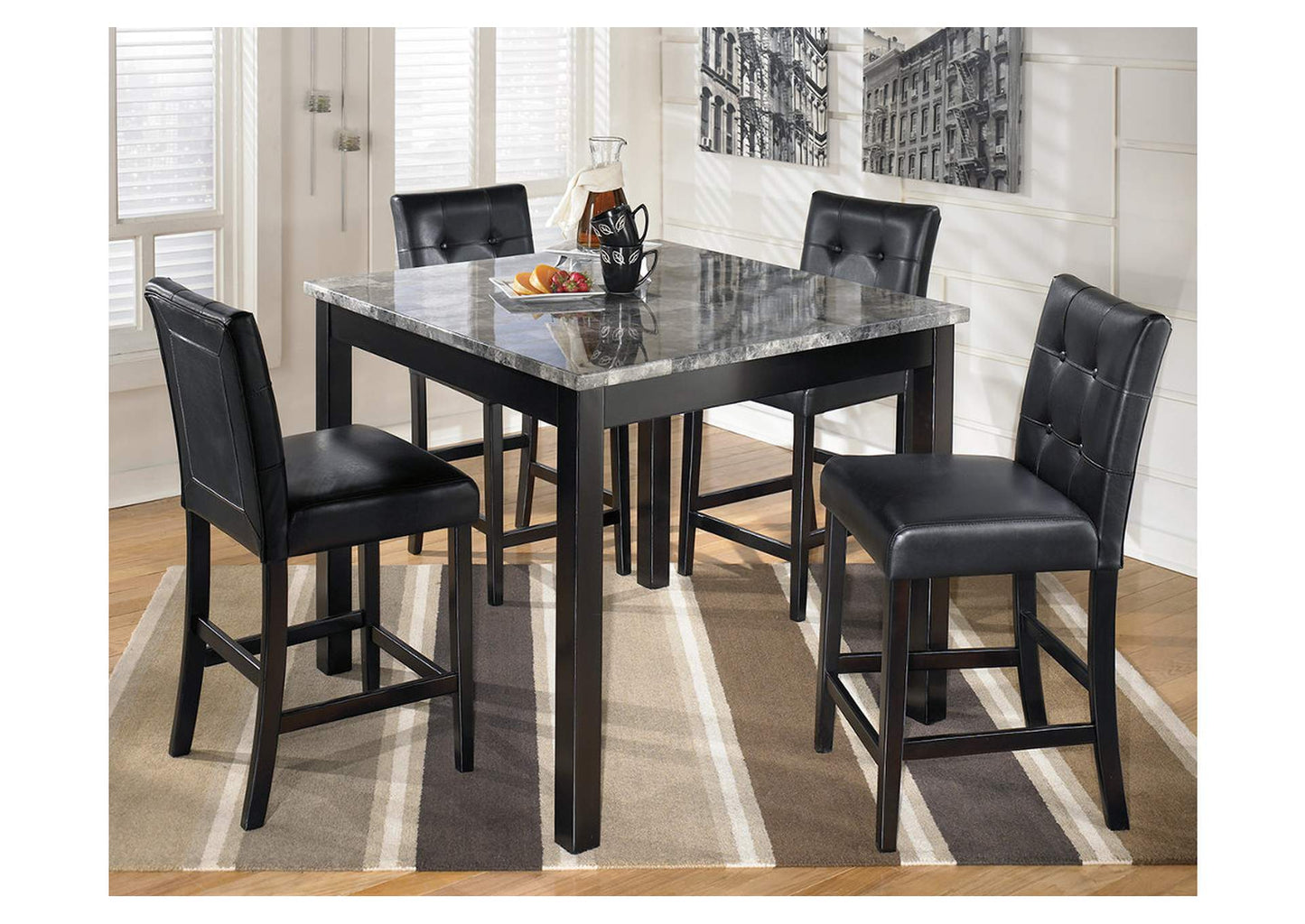 Maysville Counter Height Dining Table and Bar Stools (Set of 5)