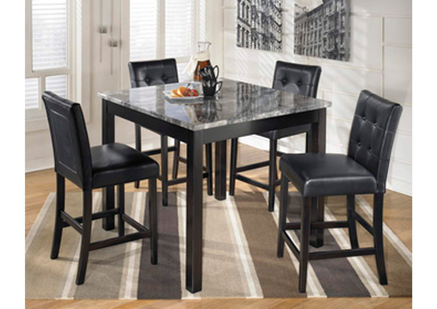 Maysville Counter Height Dining Table and Bar Stools (Set of 5)