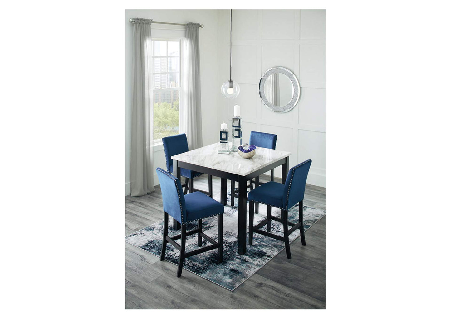 Cranderlyn Counter Height Dining Table and Bar Stools (Set of 5)